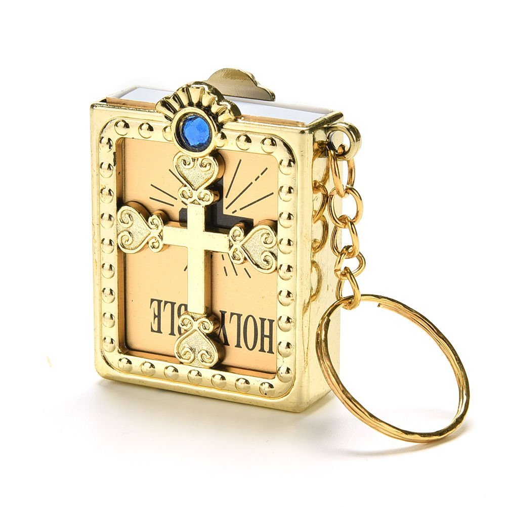Gold Mini Bible Keychain - Image 3